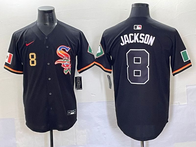 Men 2025 Chicago White Sox #8 Jackson Black Game Nike MLB Jersey style 7035